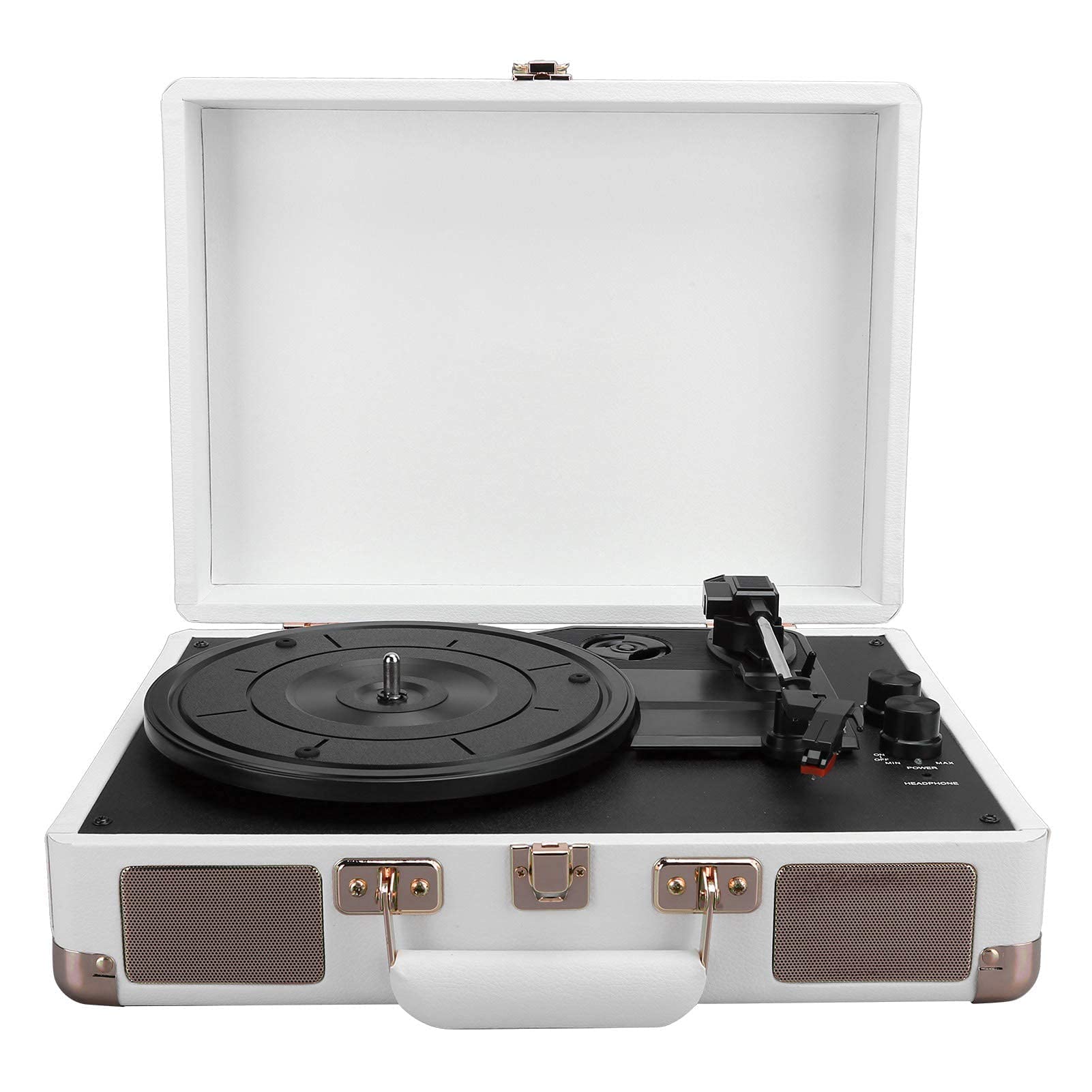 Giradischi in Vinile, Giradischi Portatile Vintage con Bluetooth, 33/45/78 Giri/min, 100/u2011, Supporto per Dischi in Vinile da 7/10/12 Pollici