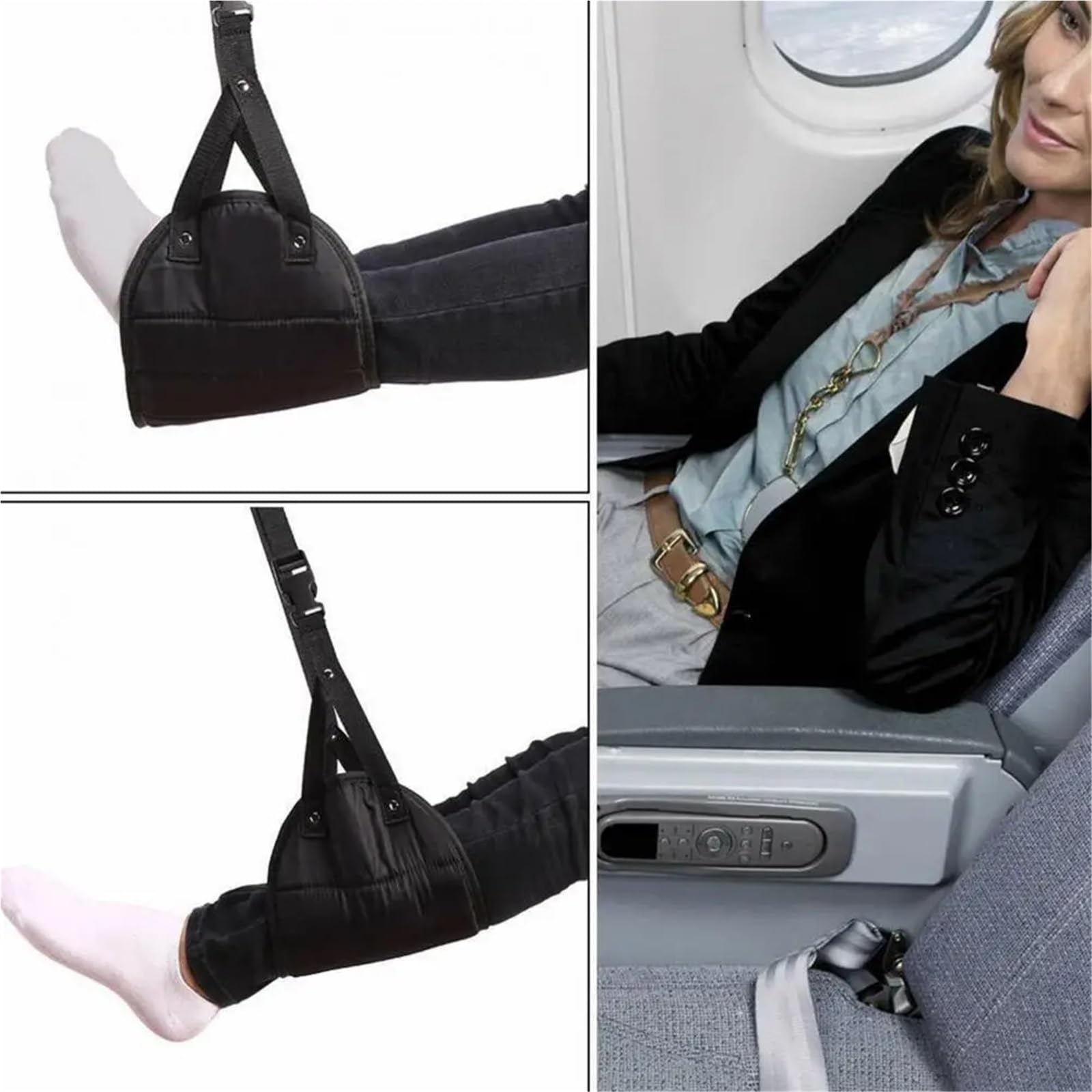Reposapiés De Avión Vuelo coche viaje esencial asiento de aviación almohadilla pie ajustable tren avión reposapiés hamaca for pies accesorios portátiles