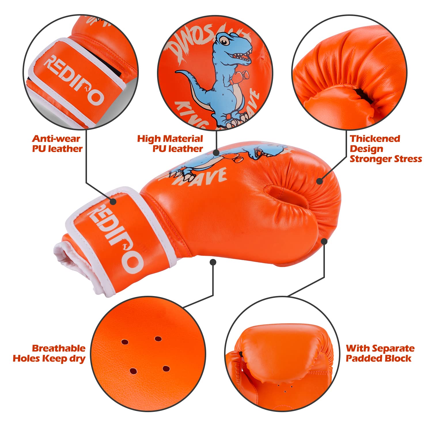Redipo Kids Boxing Gloves for Boys and Girls Youth Boxing Training Gloves for Kids 3-15 - Image 2