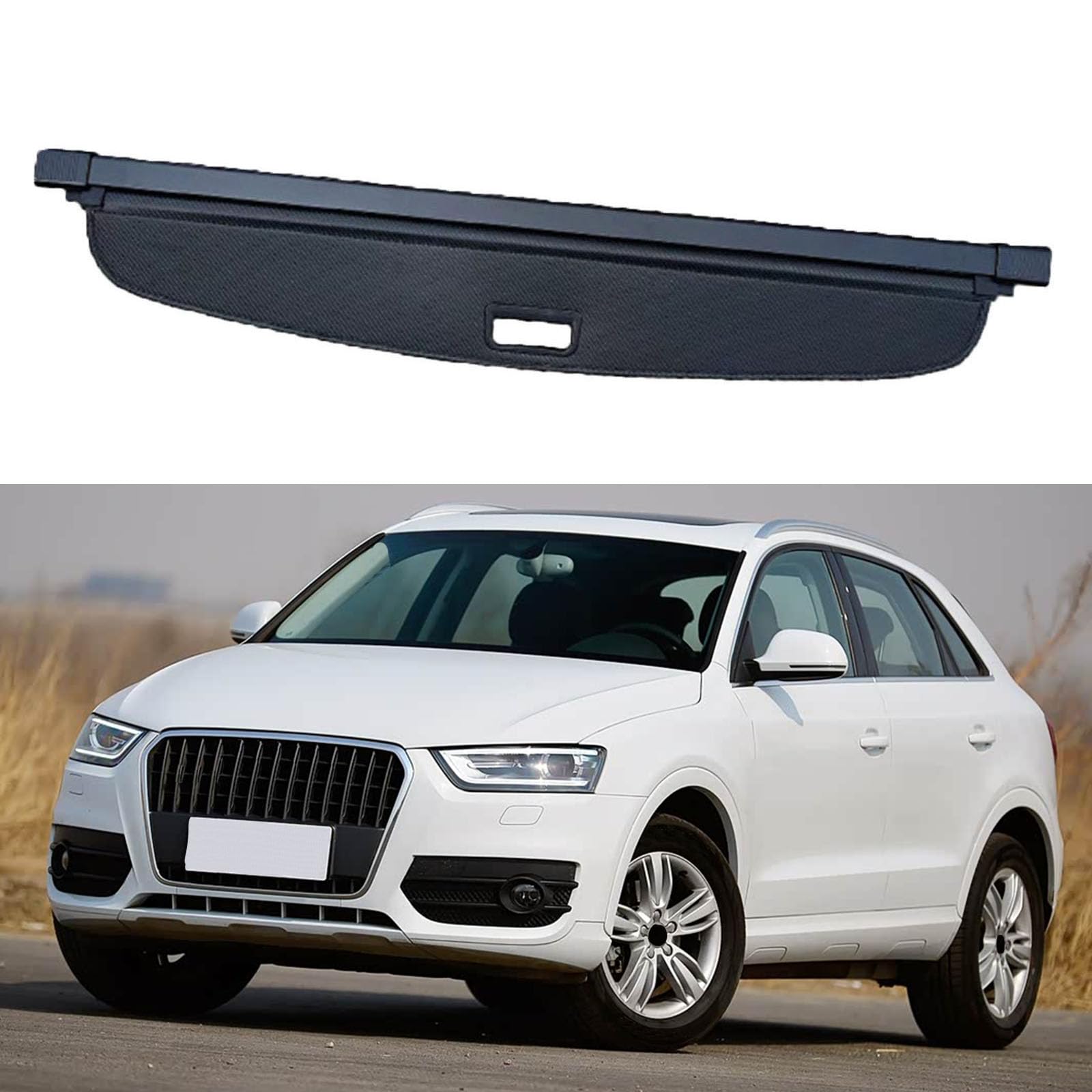 SXLGDW Car Retractable Rear Trunk Parcel Shelf,Compatible with Audi Q3 2015-2018,Car parts