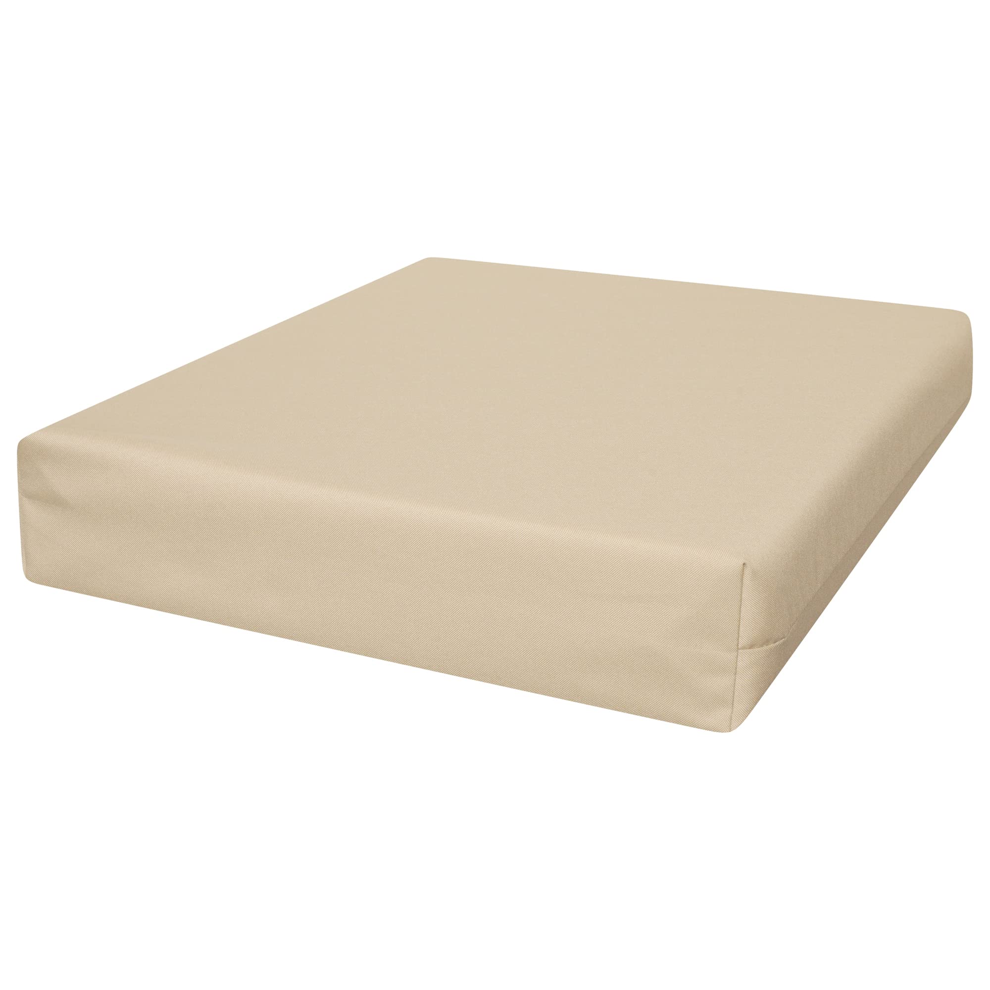 MOTHER LAND CUSHION REPLACEMENT RATTAN CUSHIONS PAD GARDEN PATIO FURNITURE FOR SOFA SEAT & BACK CUSHION WITH FOAM FILLING (BACK SEAT 60CM X60CMX 7cmCM, CREEM)