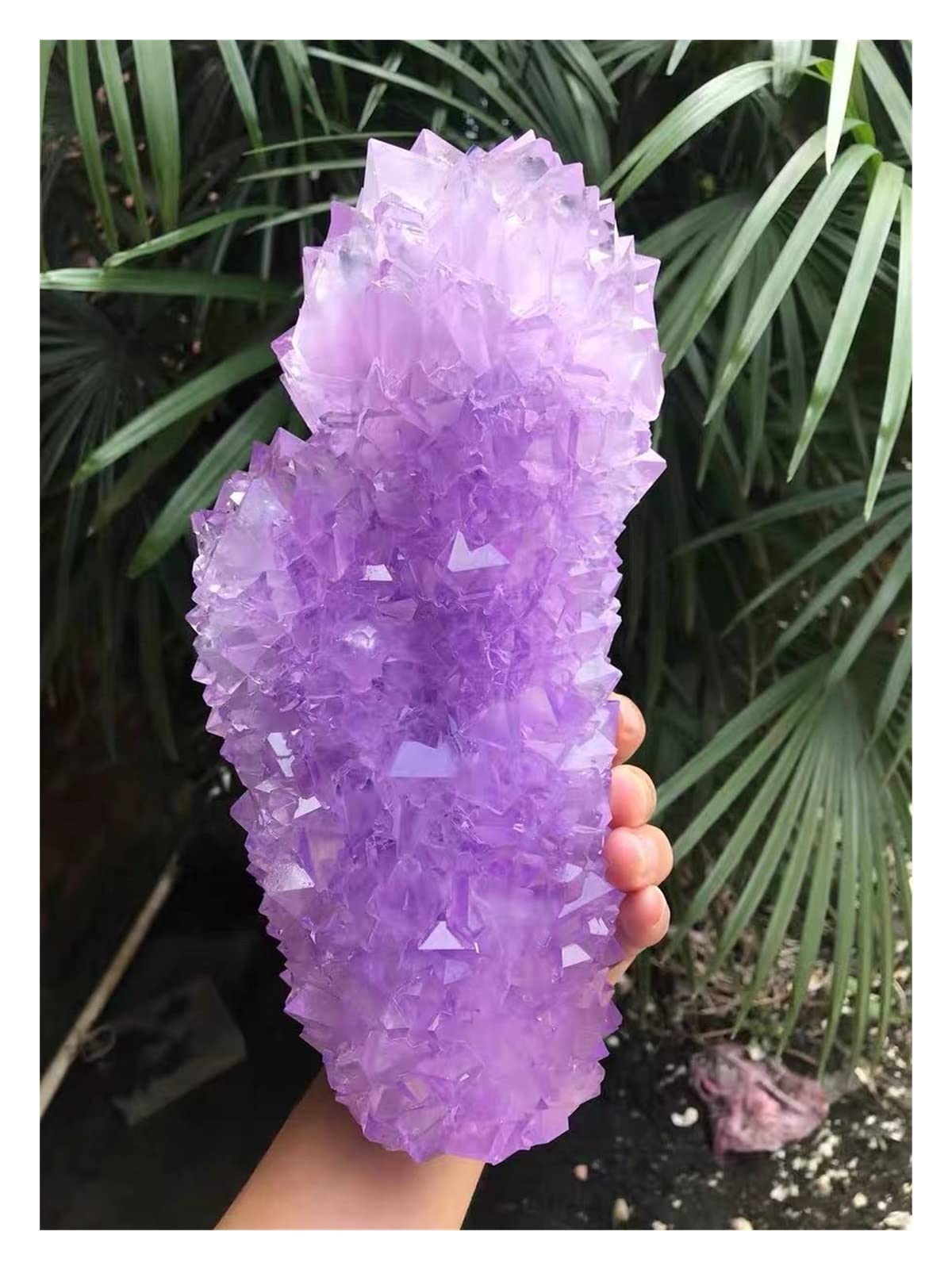 Bonito racimo Puntiagudo de alumbre púrpura Cristal Gigante fengshui Piedra Home Deco Inicio Colecciones (Color : Rosa, Size : One Size)