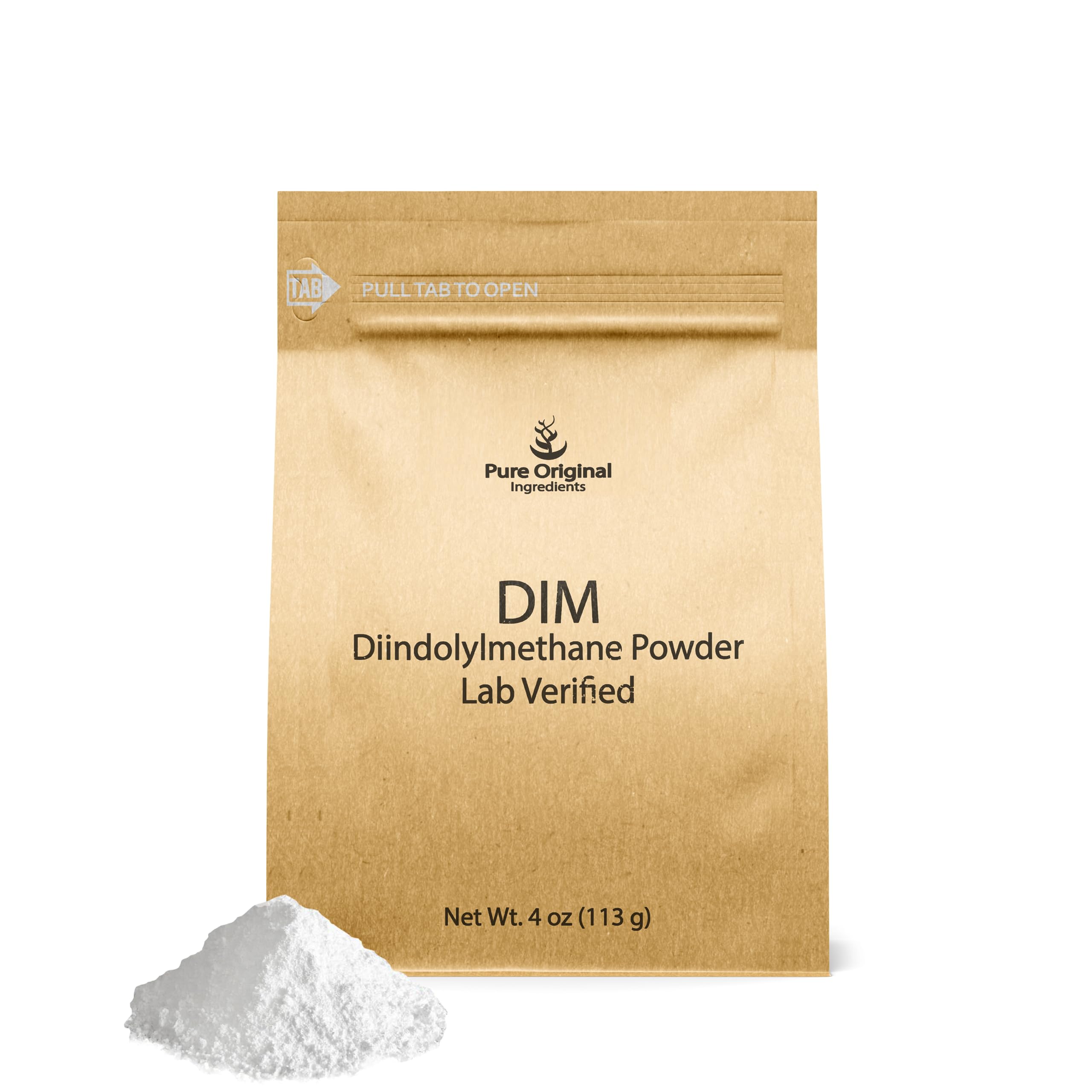 PURE ORIGINAL INGREDIENTSDIM, 4 oz, Diindolylmethane Powder, Dietary Supplement, No Additives, Always Pure