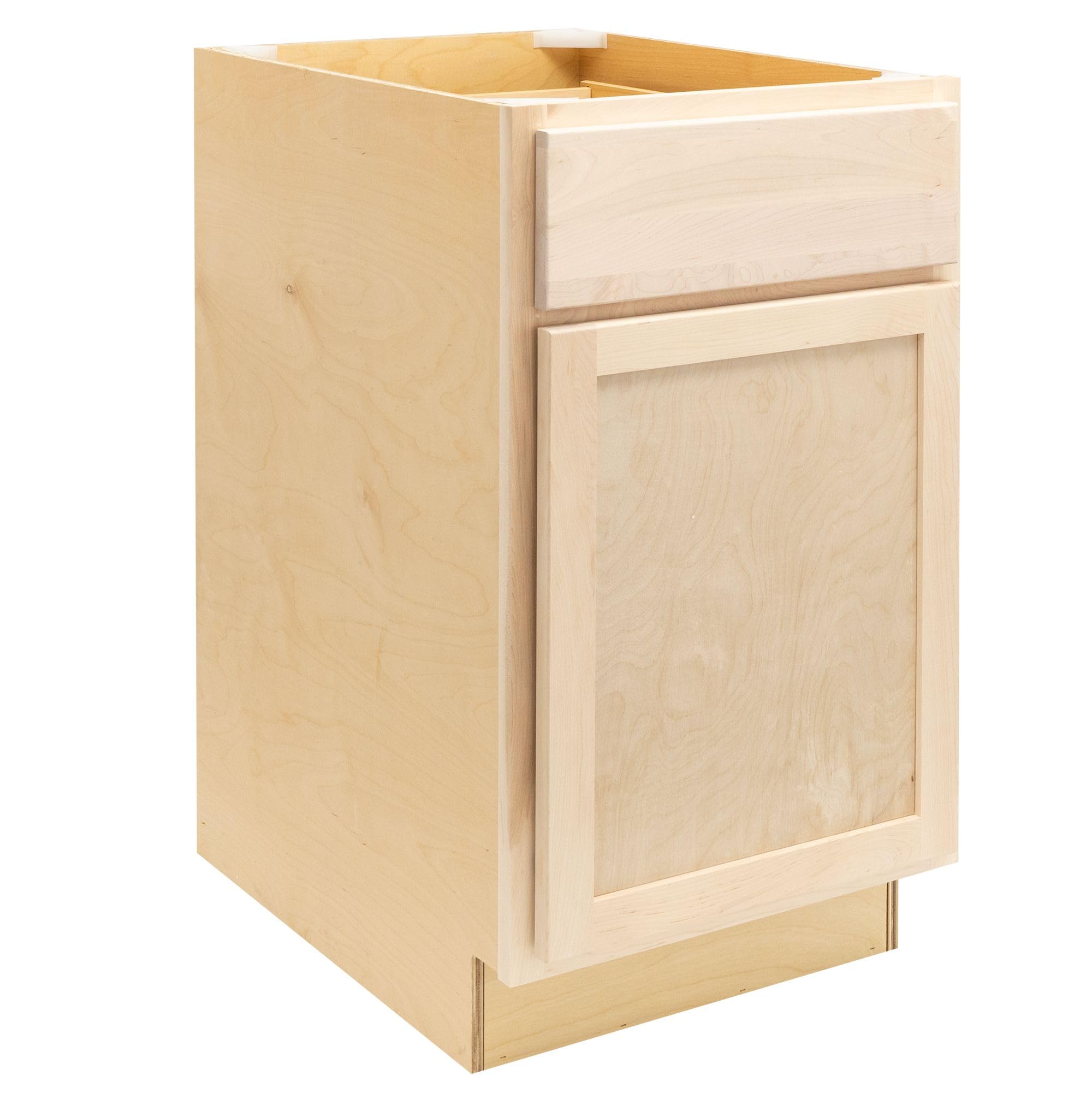 Quicklock 18 Inch Raw Maple Base Cabinet