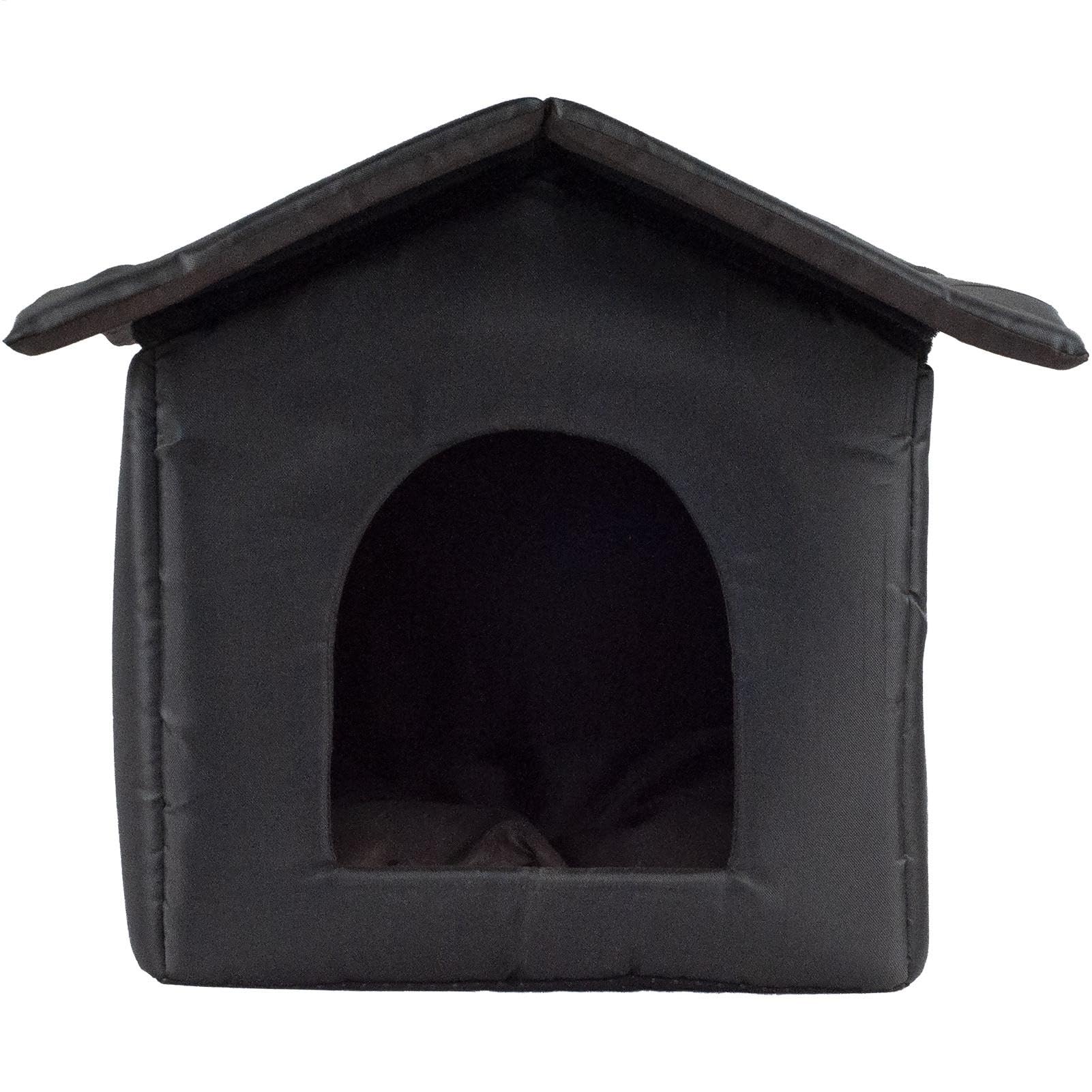 Casetta per gatti isolata per esterni, per esterni, calda cuccia per gatti, impermeabile, in tessuto Oxford, casetta per cani chiusa, fondo antiscivolo, gatto | Per Animali Domestici Antiscivolo Per Inverno Casa Balcone Giardino Campeggio Appartamento