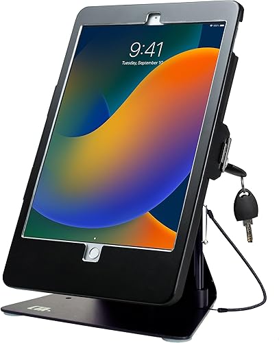 Miniatura 16 de CTA Digital Soporte antirrobo de escritorio – Soporte de quiosco con lápiz capacitivo, correa y carcasa de aluminio para iPad 11ª generación A16 de