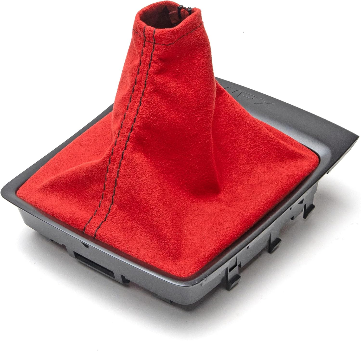 Billetworkz Premium Shift Boot for Subaru WRX Manual (2015-2021) - Made with Genuine Alcantara Material, Red/Black Stitching