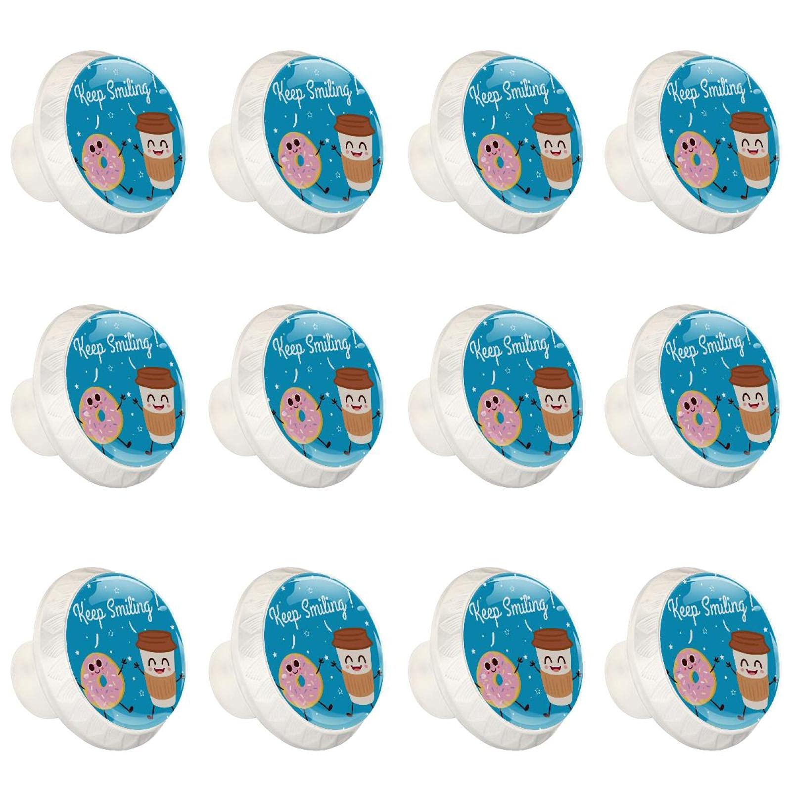 Boutons de placard ronds 12 pièces poignée commode design beignet