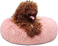 Vista 33 de Cama para perros pequeños, cama mullida para cachorros, lavable, dona, antideslizante, 15 pulgadas