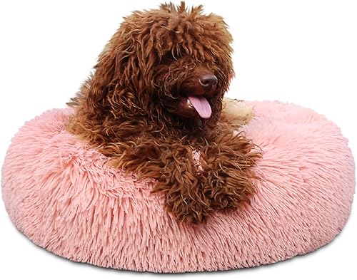 Miniatura 35 de Cama para perros pequeños, extra pequeña, lavable de 15 pulgadas, color beige dona, suave, para perros pequeños, calmante y antiansiedad, redonda,