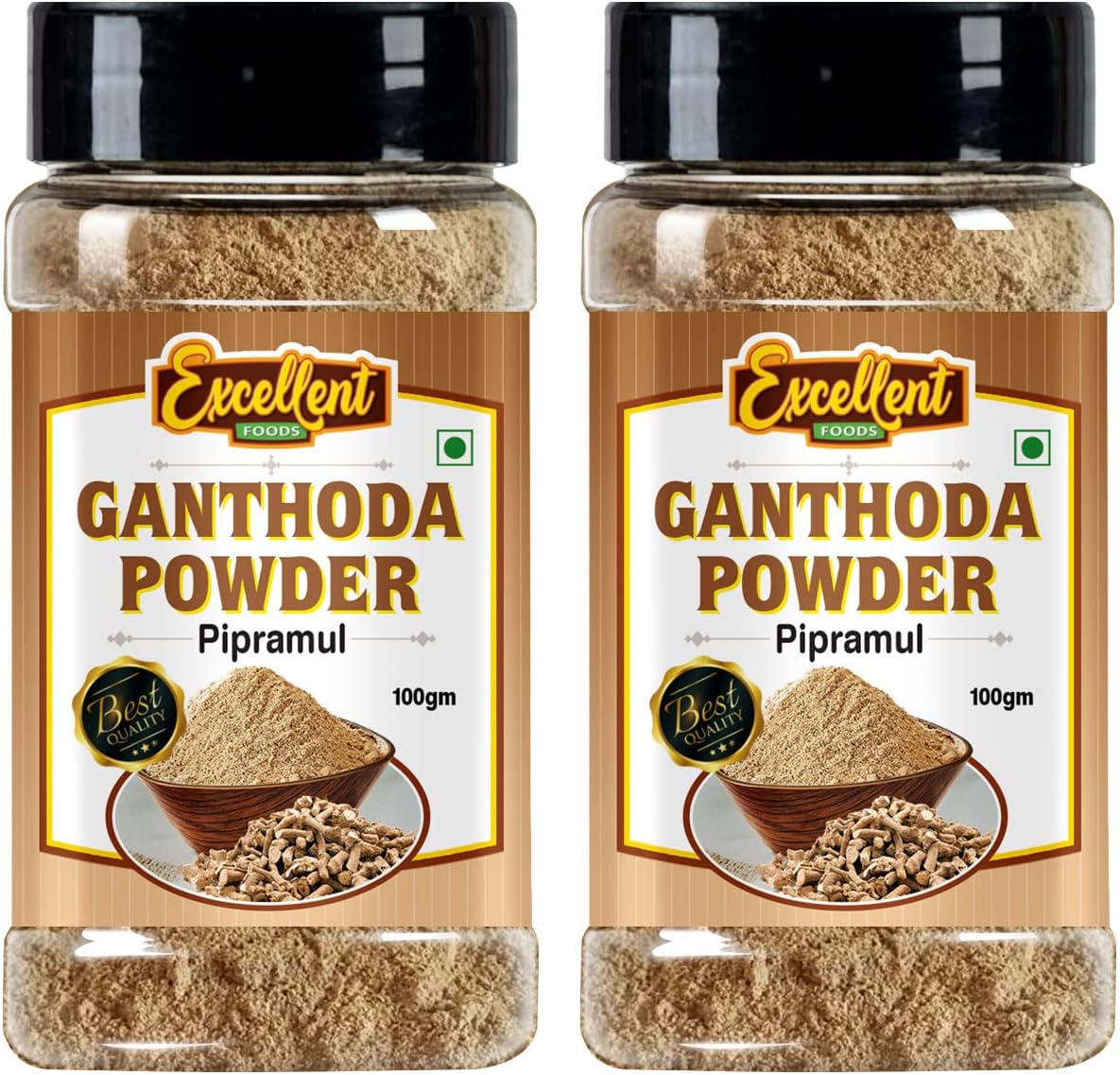 EXCELLENT FOODS - Ganthoda/Pipramul Powder 100g X 2 Bottles, 200g