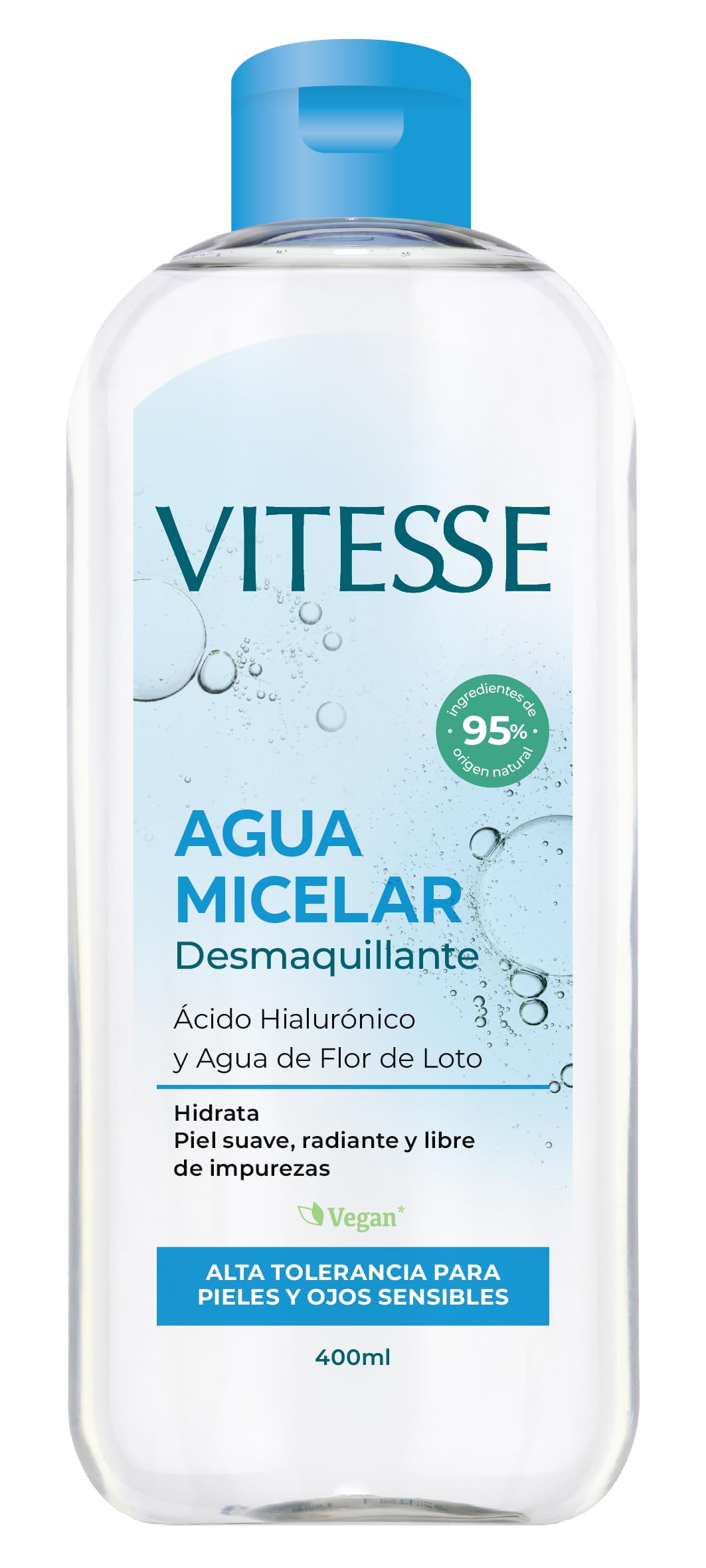 Vitesse Agua Micelar Desmaquillante con Ácido Hialurónico 400 ml