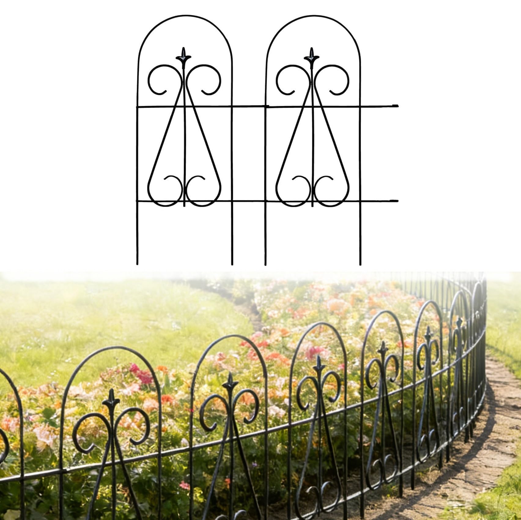 Amazon.com : 32 Inch x 20 Feet (14 Panels) Black Decorative Garden