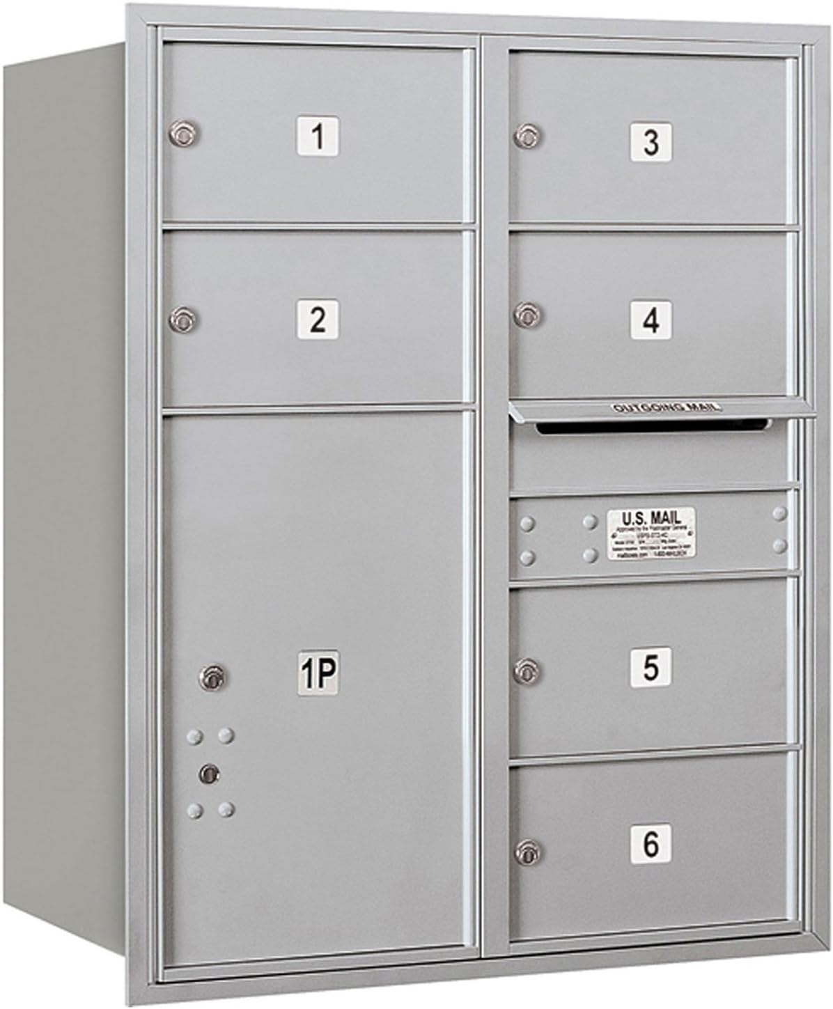 Salsbury Industries 3710D-06ARU 4C Horizontal Mailbox, Aluminum