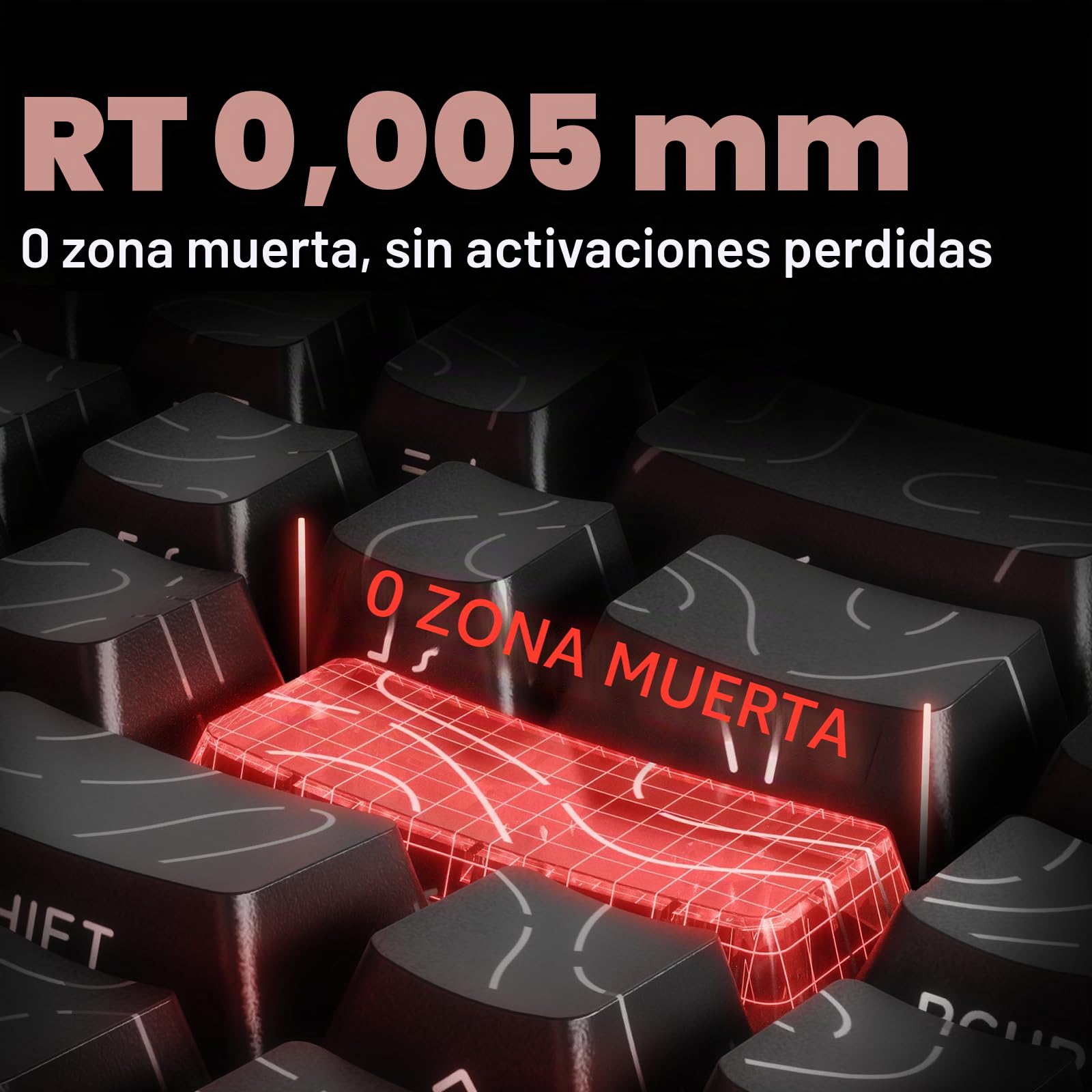 ATTACK SHARK X68MAX HE Teclado de Aluminio CNC Completo, 8KHz Rapid Trigger, Accionamiento Ajustable 0.005mm, Gaming RGB Cableado con Interruptor Magnético, Snap Tap,Cable C01Ultral (Contornos Negro)
