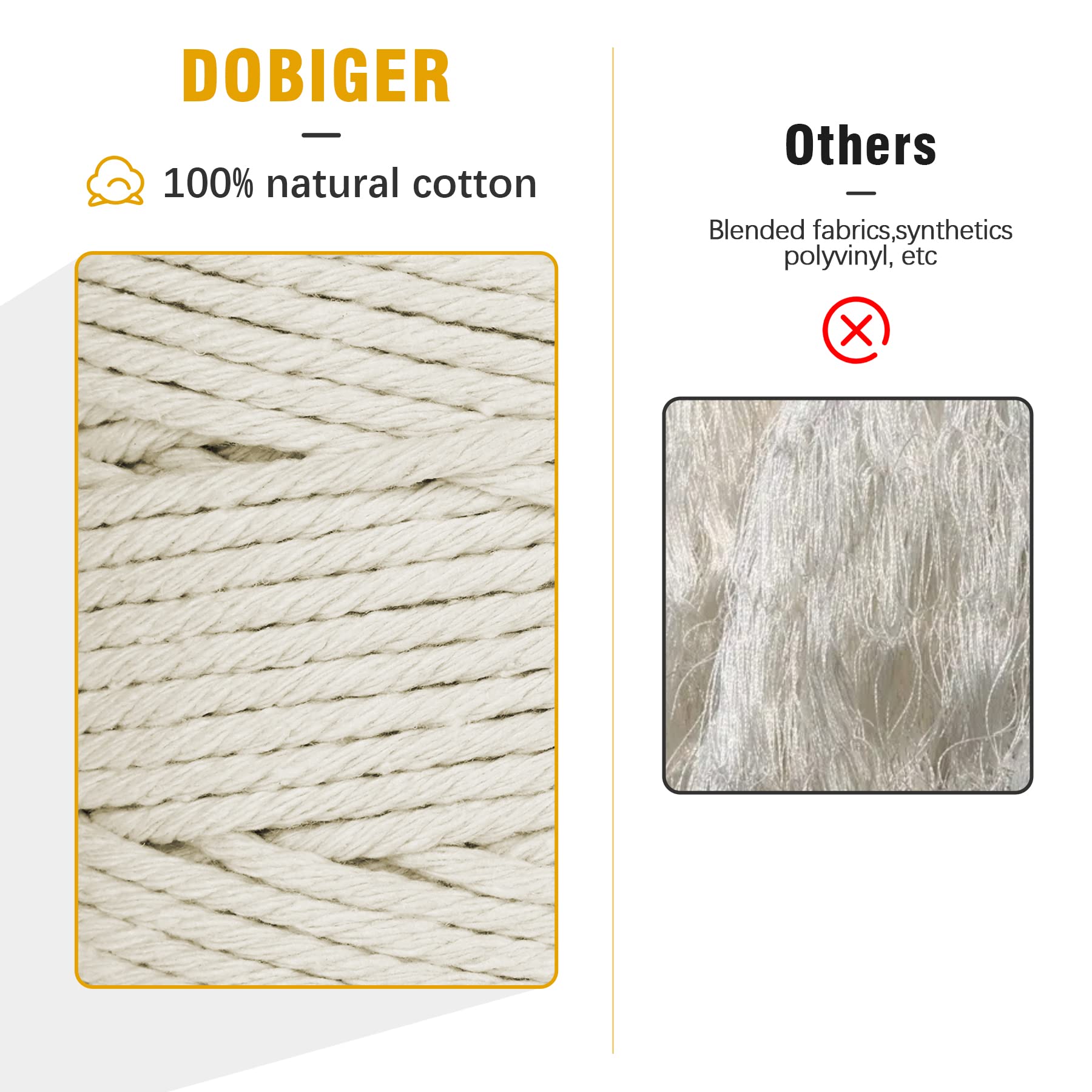Corda Macramè Naturale 3mm X 300m - Filo Di Cotone Beige Per Lavori Fai Da Te E Decorazioni - Foto 10