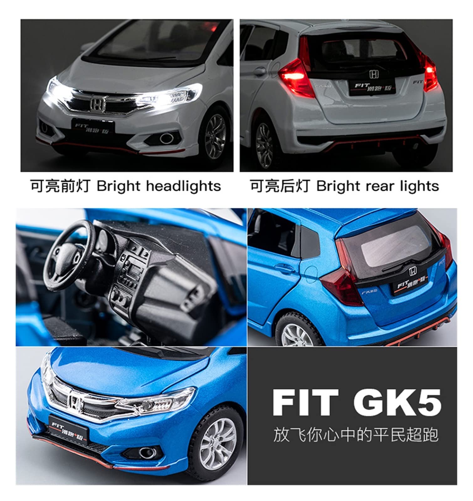 Amazon.co.jp: ミニカー スケールモデルカー 1:32 ホンダフィット GK5