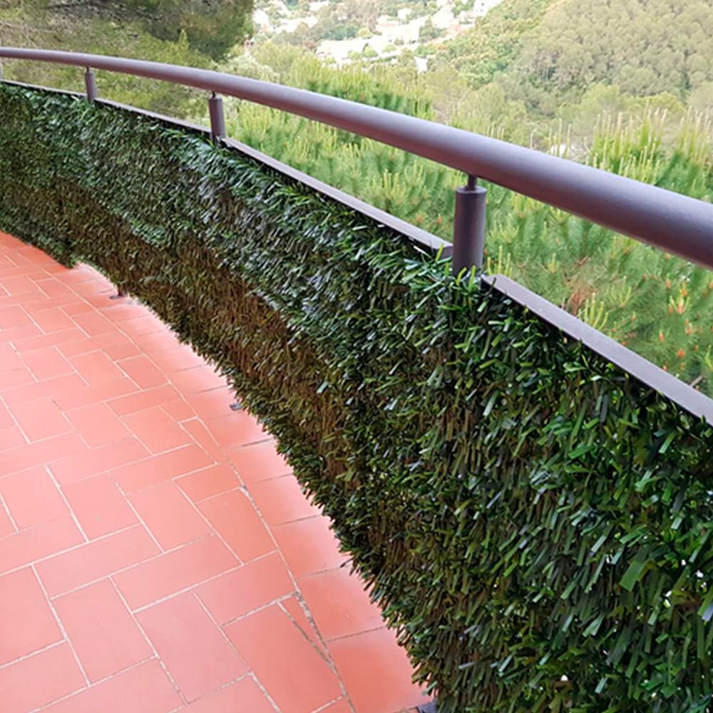 PAL | Seto Artificial Decorativo Ignífugo | 3m Largo x 1m Alto, Verde | 90 Varillas. (1- Rollo 3x1m)