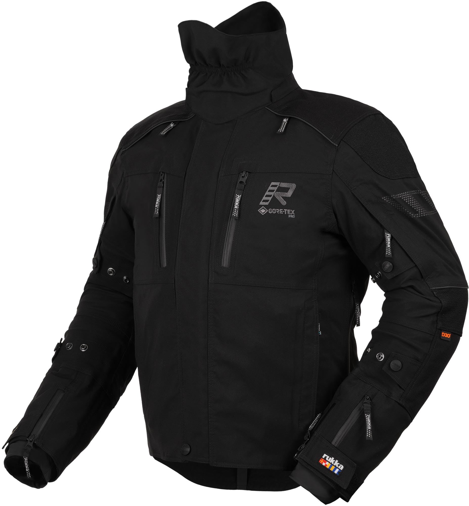 Rukka Flexo-R wodoodporna kurtka tekstylna motocyklowa, czarny, 52