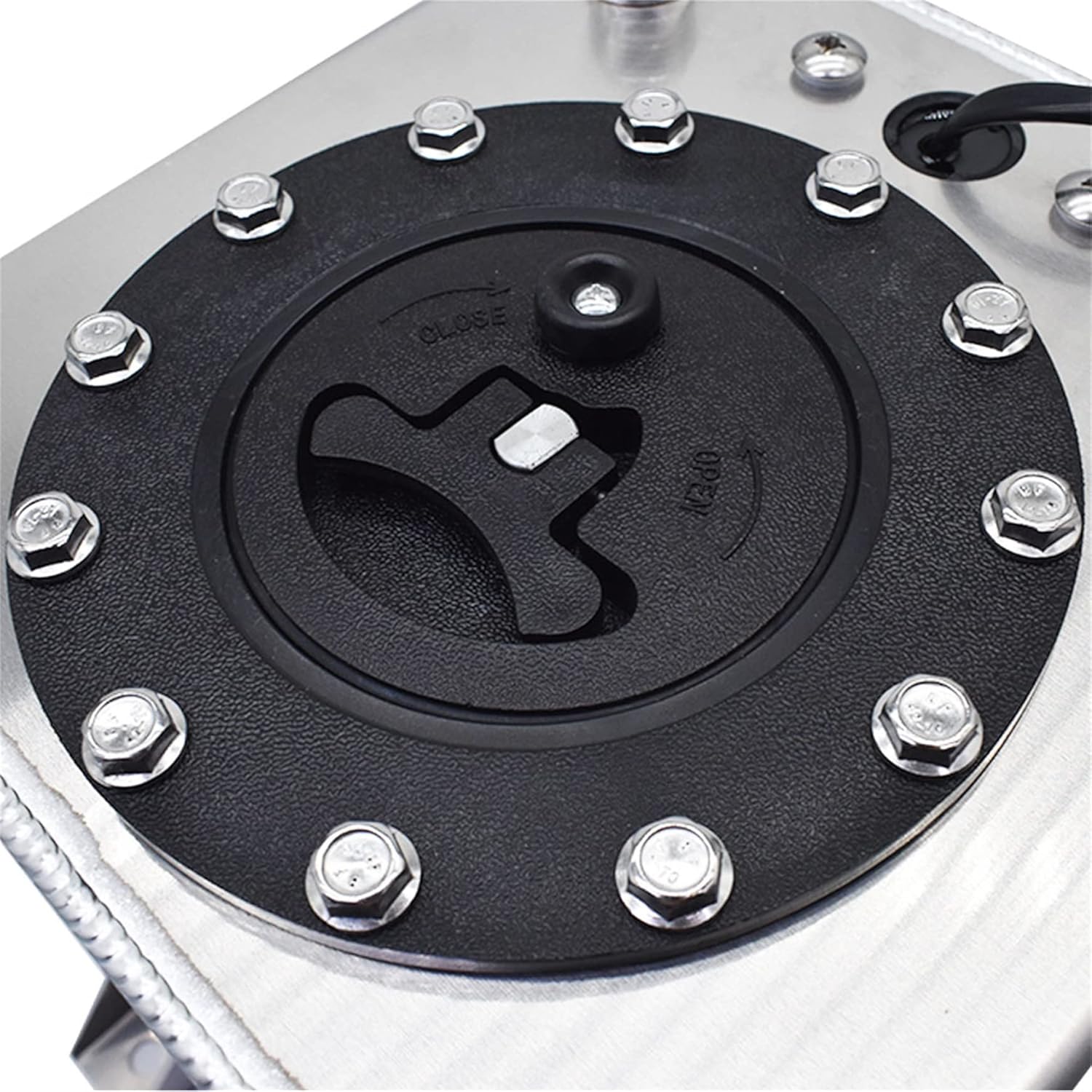 Silscvtt 2.5 Gallon Fuel Cell Tank 10L Street/Drift/Strip Racing Drift W/Level Sender Silver