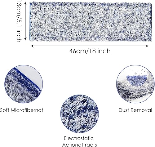 Miniatura 2 de 5 almohadillas de repuesto para trapeador, almohadilla de limpieza de microfibra lavable, almohadillas de repuesto reutilizables, madera dura y