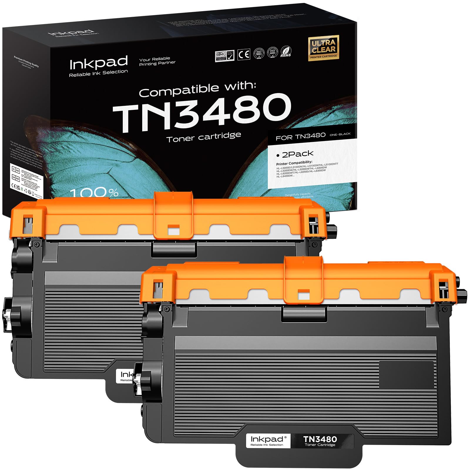 iNKPAD TN2420 Cartuchos de tóner Compatibles con Brother MFC-L2710DW L2750DW L2710DN L2730DW HL-L2310D L2350DW DCP-L2510D L2530DW L2550DN (2 Negro) — view 21
