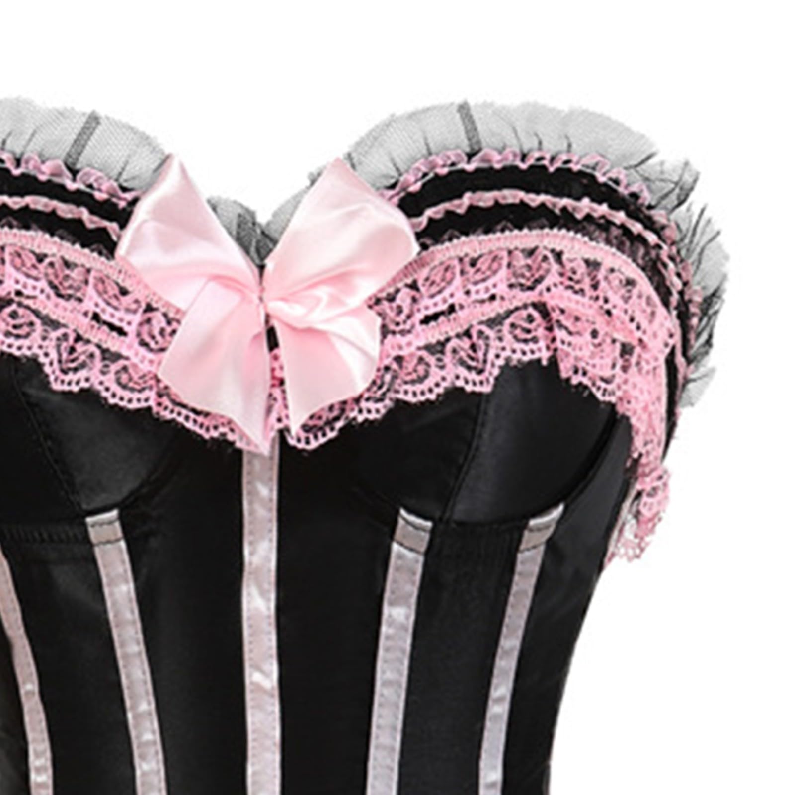 Elegante Abito a Corsetto con Gonna a Balze, per Cosplay storici ed Eventi a Tema.