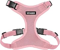 Voyager Step-in Pet Harness for Cats & Dogs - All Weather Breathable Mesh, Adjustable Pink Medium by Best Pet Supplies