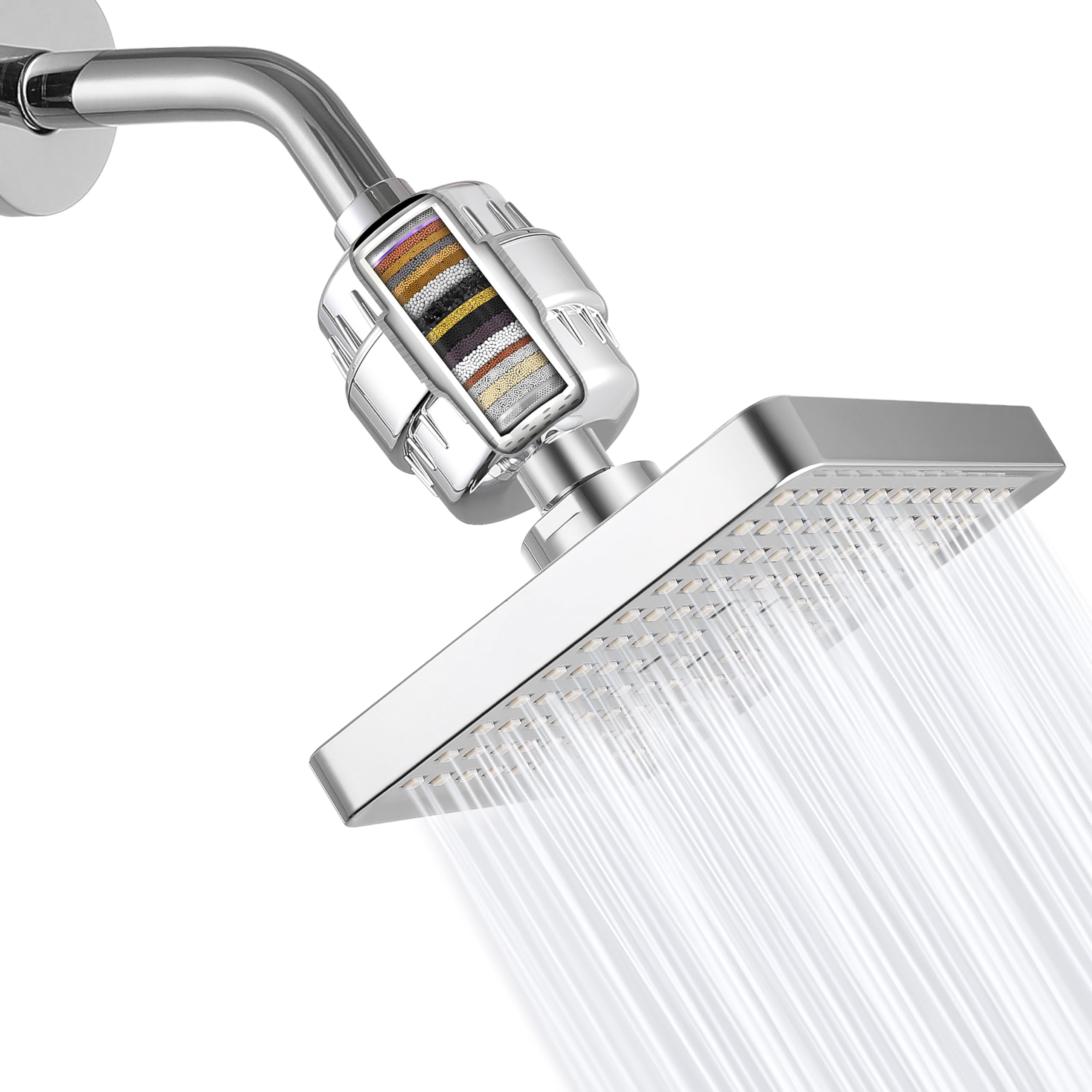 Pommeau de douche filtré haute pression pour un spa relaxant à la maison contre l'eau dure