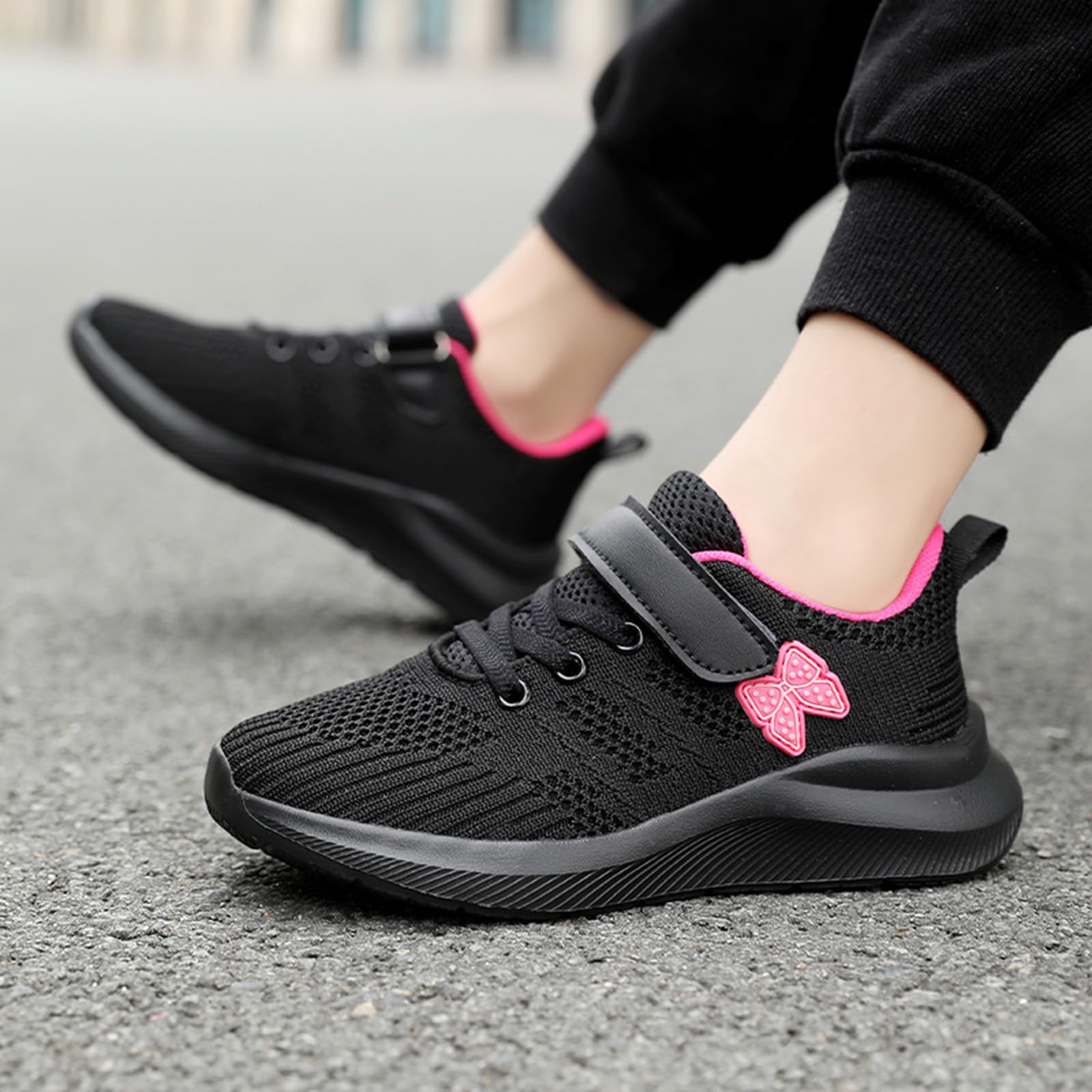 Moda para niñas Zapatos Casuales,Calzado Deportivo Suave Cierre fácil y práctico Transpirable al Calor Zapatillas de Correr Deportivas Suela Antideslizante Uso en Todo el año#Z