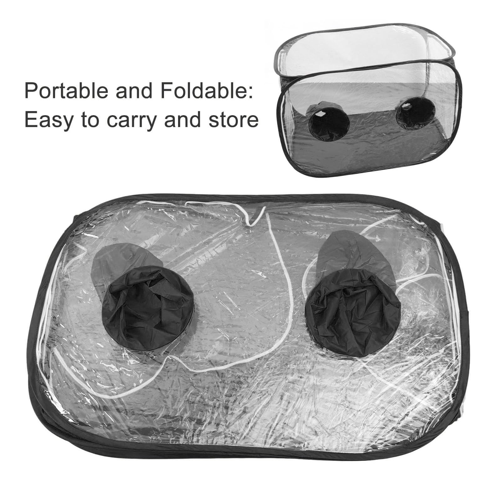 Jiawu Kit de Monotub pour Champignons, Boîte à Air Immobile pour la Culture de Champignons, Kit de Culture de Champignons à la Maison, Sacs de Culture de Champignons Pliables