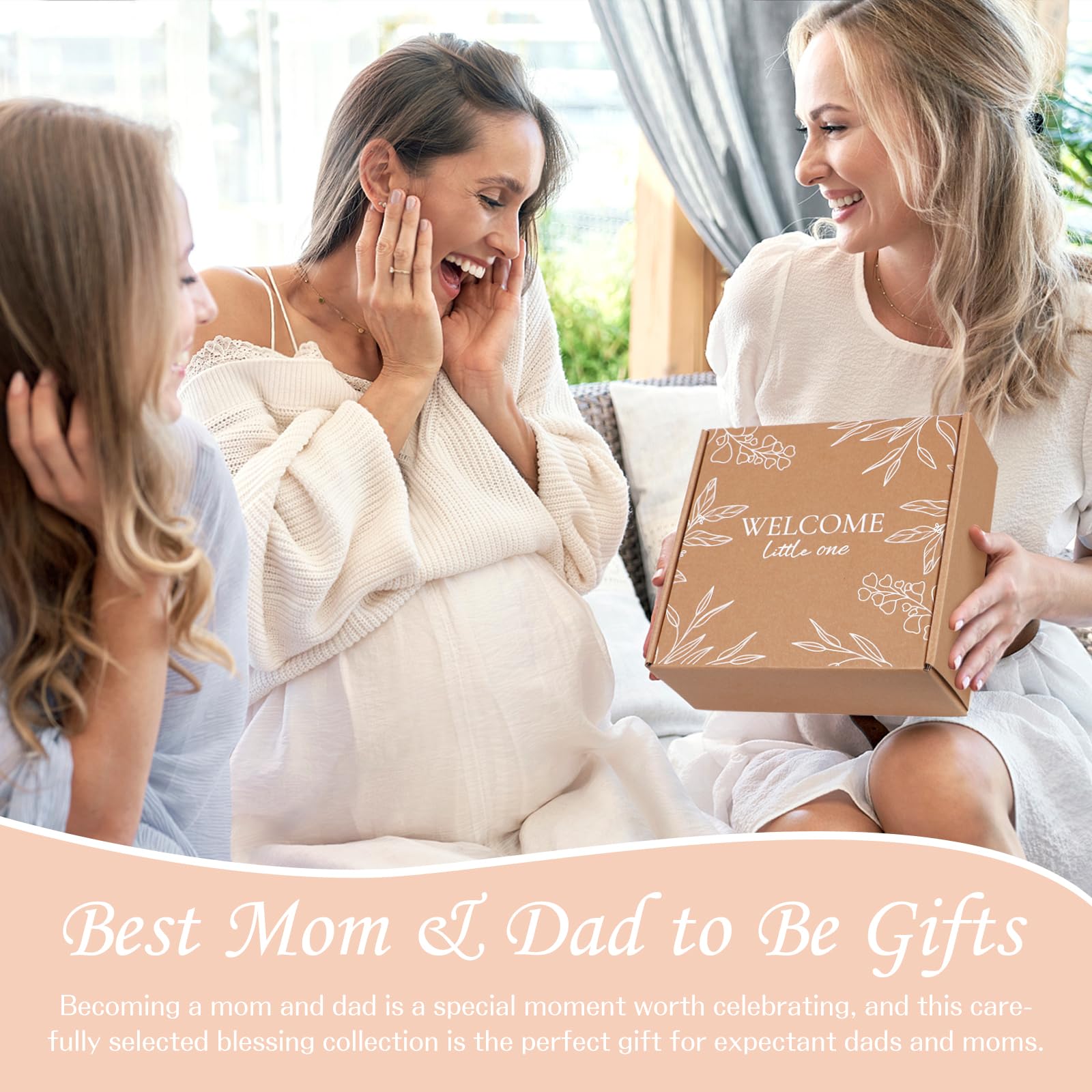 Regalos para nuevas mamás para mujeres, 9 piezas de regalos de embarazo para futuras mamás, bonitos regalos para padres primerizos, regalos para parejas con tazas para mamá y papá, para revelar el