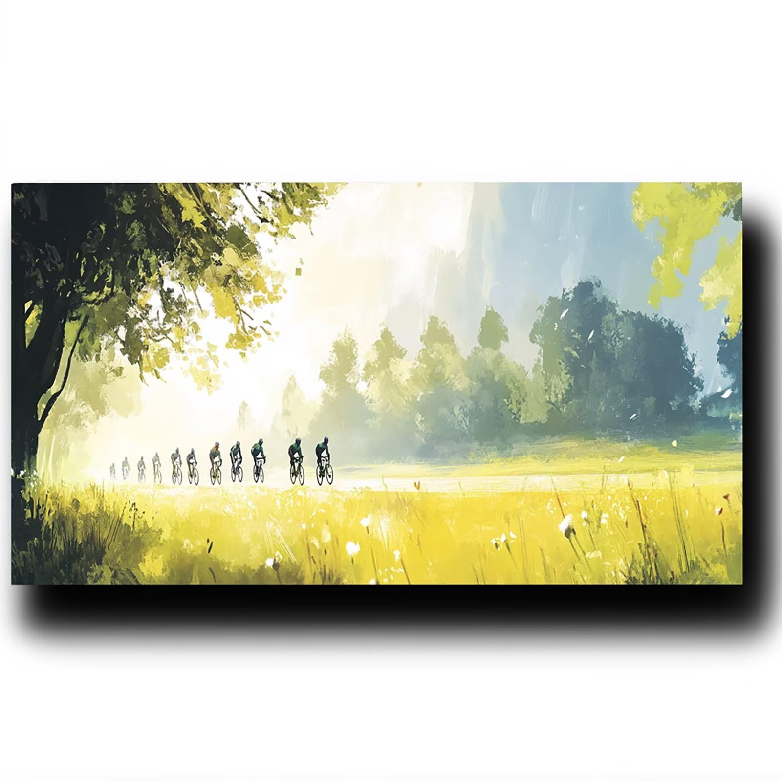DIY Malen nach Zahlen Erwachsene Fahrrad Malen nach Zahlen ab 7 jahre Mädchen Baum Kreativ set für Erwachsene mit Leinwand Acrylfarben set und Pinsel, Bastelset zum Bemalen für Wanddeko 80X160cm 7-4-6