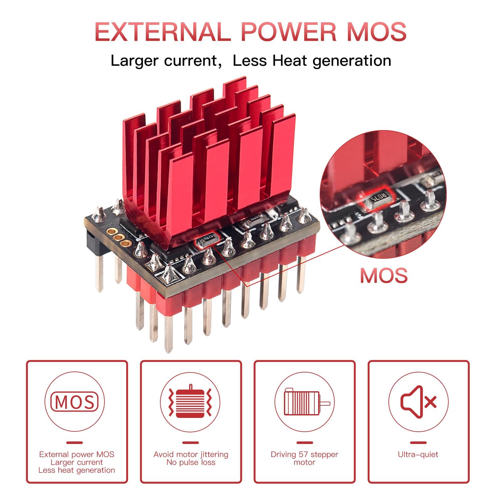 BIGTREETECH TMC5160T Pro V1.0 SPI motore passo-passo driver con dissipatore di calore Ultral Silent per Octopus Pro SKR V1.4 Turbo SKR 3 Mini E3 Ender 3 stampante 3D