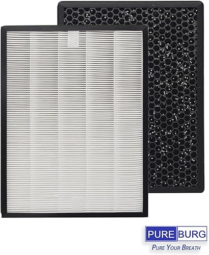Miniatura 4 de PUREBURG Filtro HEPA de repuesto compatible con Rowenta PU3030 PU3040 PU3030U0 PU3040U0 PU3040U0 PURE Air GENIUS purificadores de aire, parte XD6231