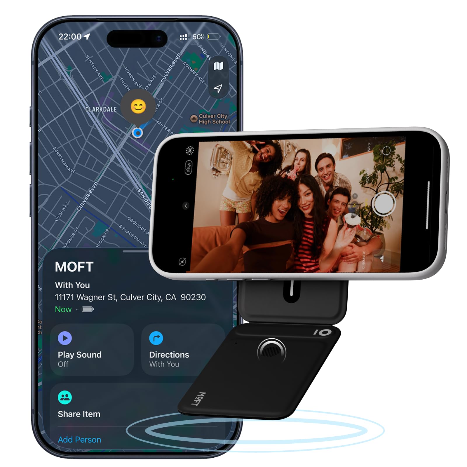 MOFT Trackable Tripod Wallet, 4-in-1 MagSafe Selfie Stick for Vlogging
