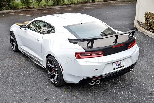Miniatura 4 de Repuesto para todos los modelos Chevrolet Camaro 2016  ZL1 1LE estilo fibra de carbono tapa trasera de maletero alerón de ala alta (plástico ABS -