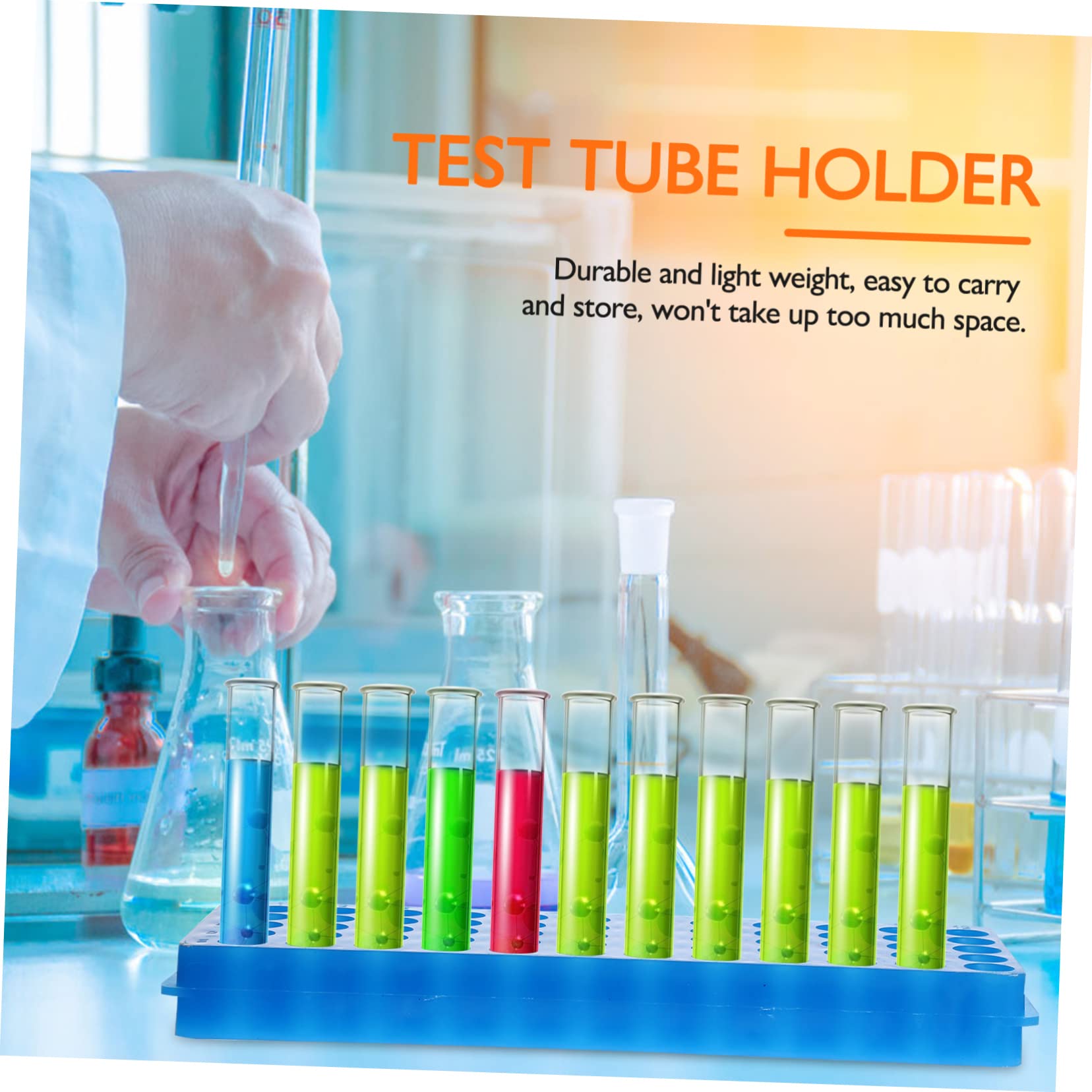 Healvian Zentrifugenröhrchen Halter Laborzentrifugenröhrchengestell Mit 60 Löchern Für 0.5Ml Und 1.5Ml Röhrchen 5Er Set Zubehör Für Wissenschaftliche Labore 7.87 X 2.76 X 0.79 in