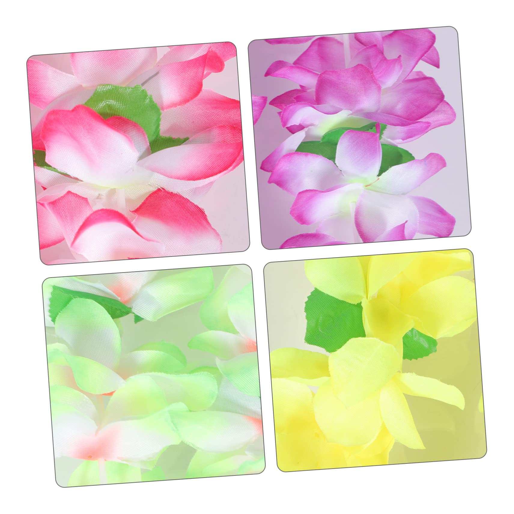 Abaodam 12 Piezas Favores De La Fiesta Hawaiana Guirnalda De Verano Collar De Flores Hawaianas Collar De Fiesta De Verano Guirnaldas Hawaianas De Verano Ropa Banquete Tela Bulto