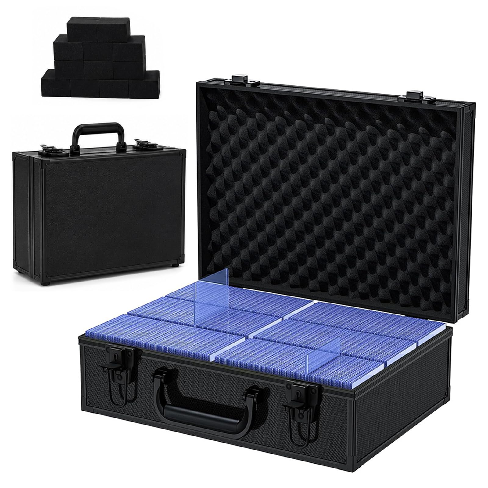 Refein Top Loader Storage Box with Key Locks, Trading Card Storage Case