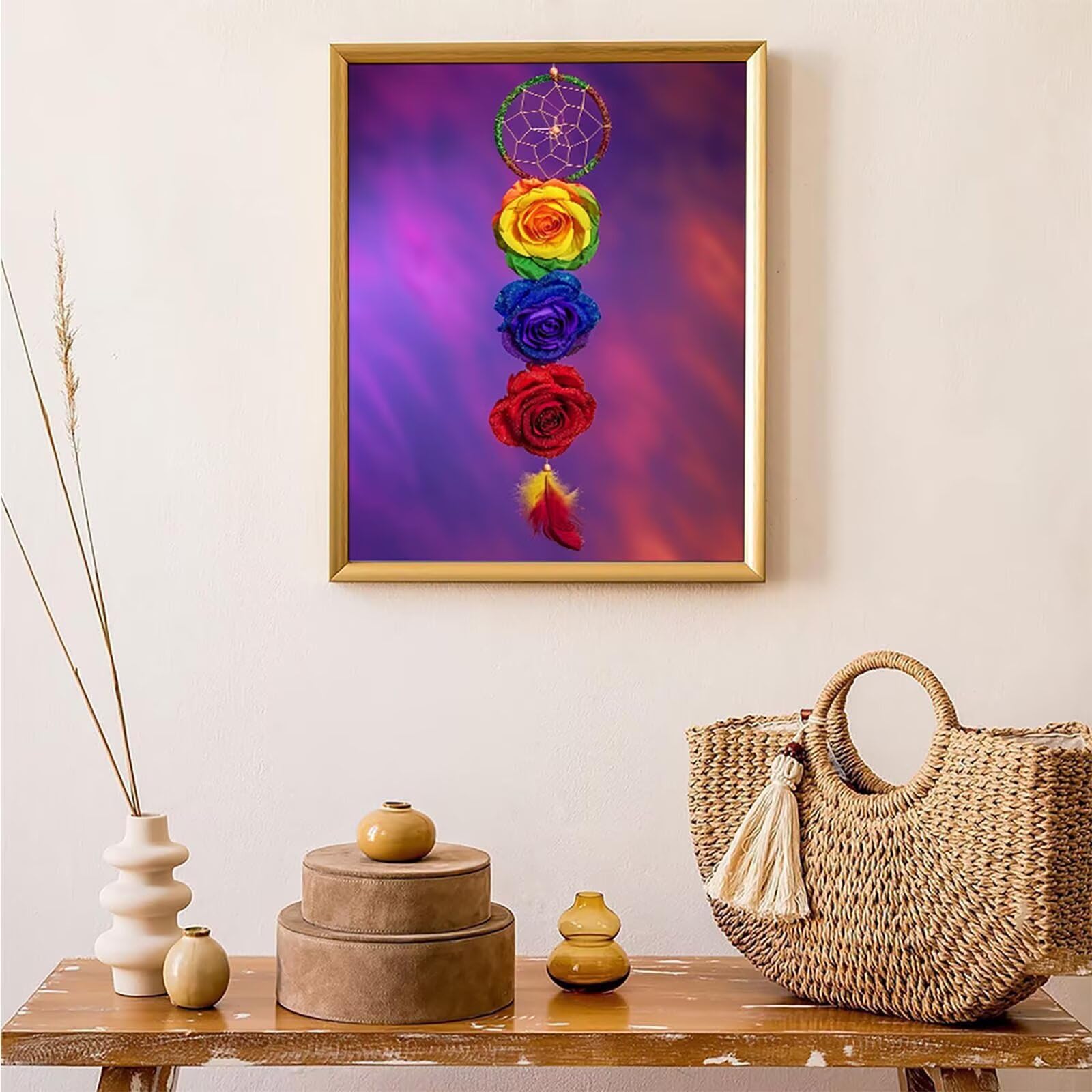 Diamond Painting Regalo, Diamond Painting Erwachsene Fiore Bastelset, DIY Diamant Malerei Runder Vollbohrer Diamanten Kinder Malerei Stickerei Kreuzstich Dekoration, Geschenk 90x120 cm PJY9 2-0