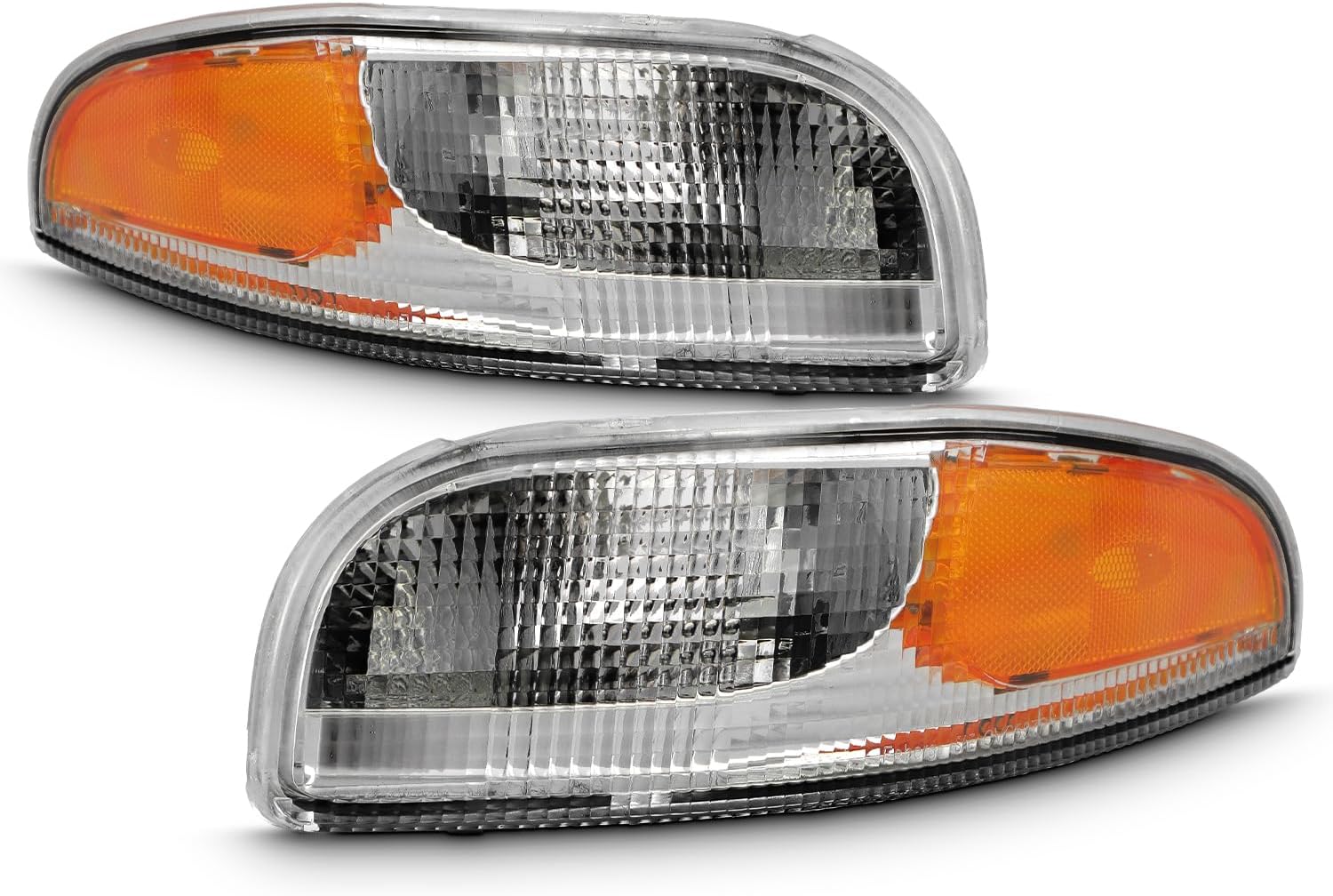 AKKON - For 1997-2004 Chevrolet Corvette Driver + Passenger Replacement Bumper Signal Parking Lights Lamps Pair