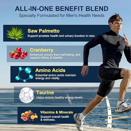 Miniatura 5 de DRFOSTER Probióticos para hombres Salud digestiva, 120 mil millones de UFC probióticos para hombre con enzimas y prebióticos y palma enana americana