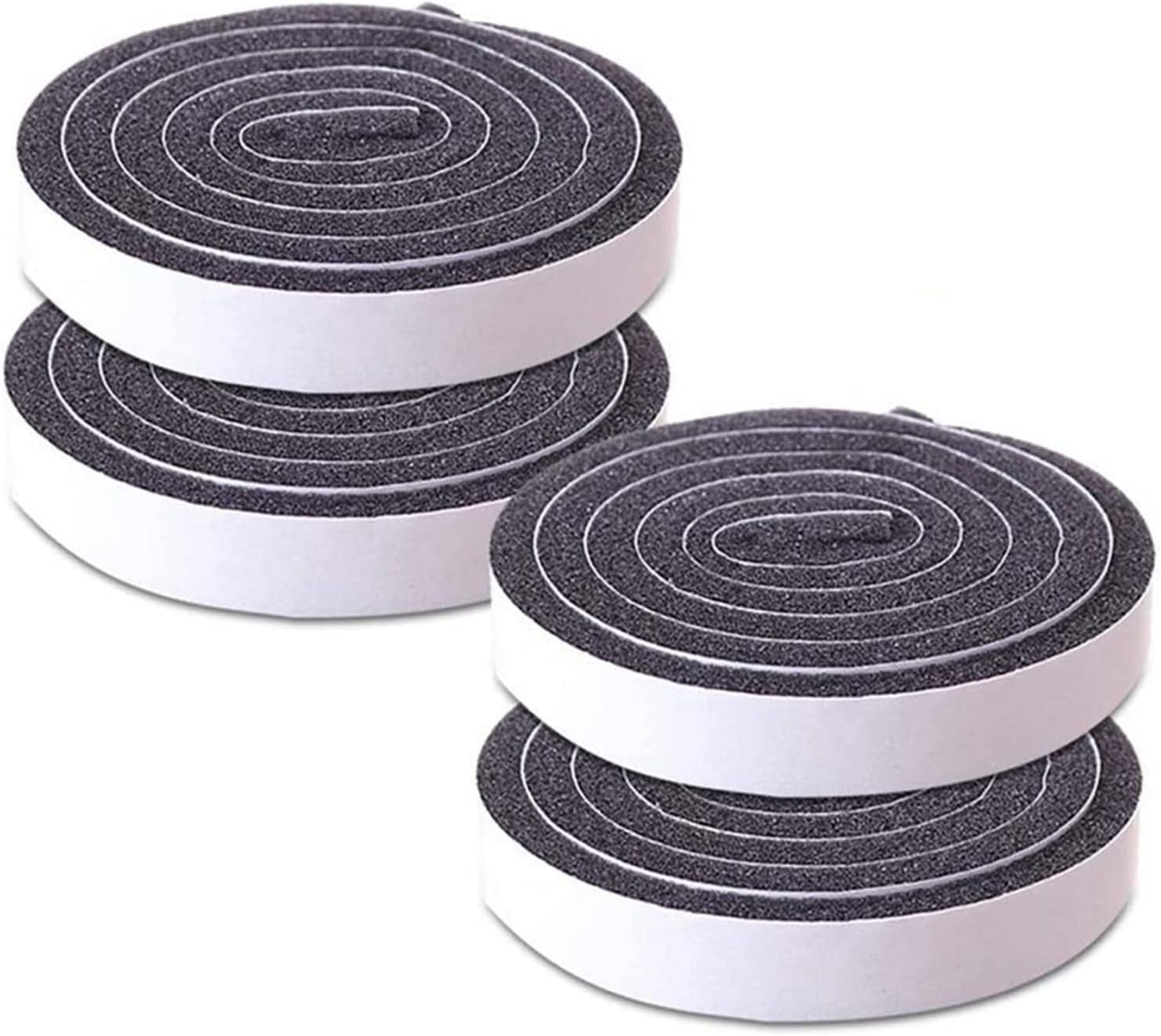 ExpressShop Seal Tape, Strong Adhesive Soundproof Shockproof Gap Sealing Foam Rubber Weather Stripping Strip Tape for Home Window Door Draught Excluder Air Conditioner (4 Rolls of 1M Long Each)