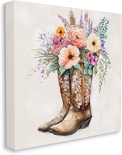 Miniatura 2 de Stupell Industries Lienzo decorativo para pared, diseño de botas de vaquero de campo, diseño de Ziwei Li