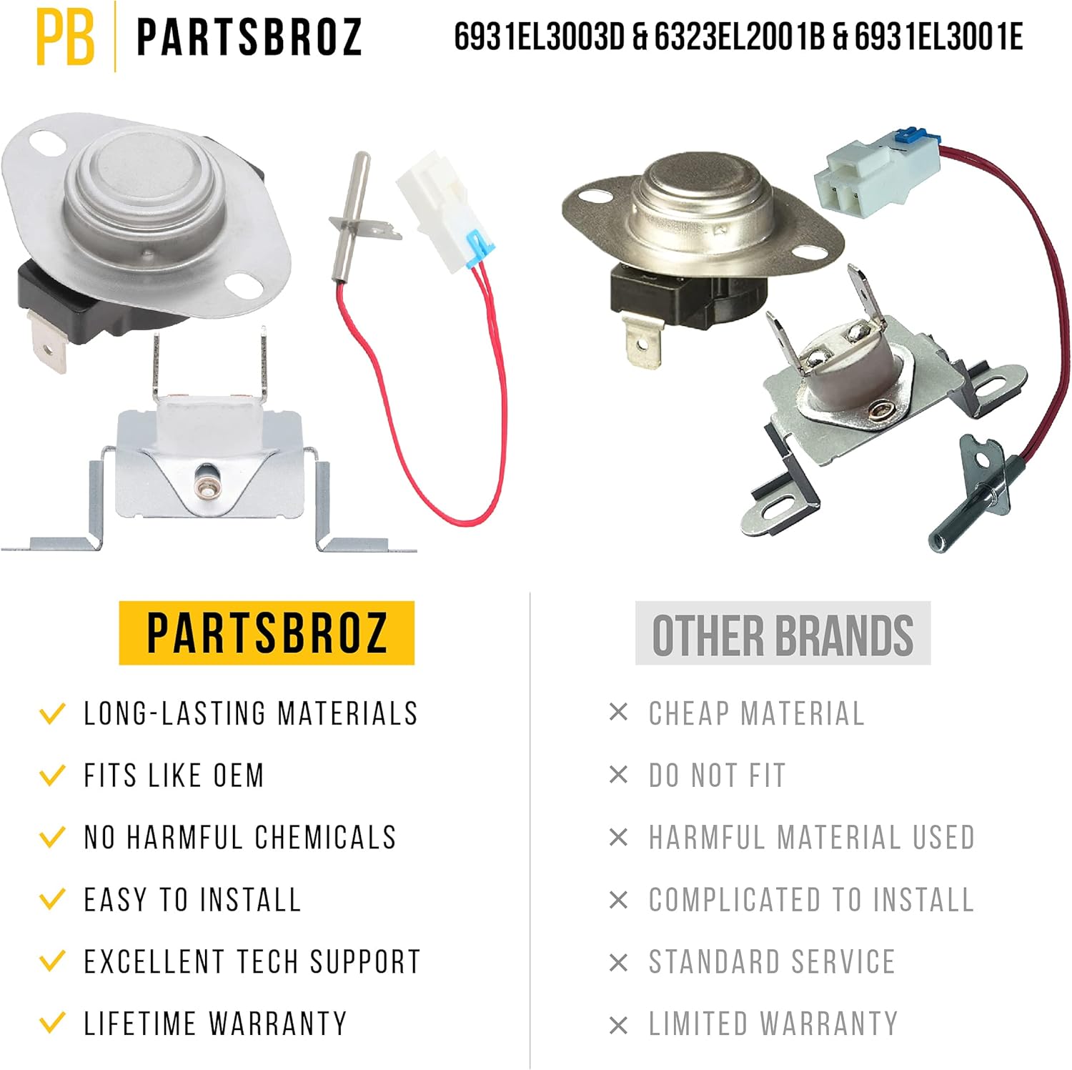 3 Pz/set 6931EL3003D Limite Termostato 6323EL2001B Termistore - Foto 5