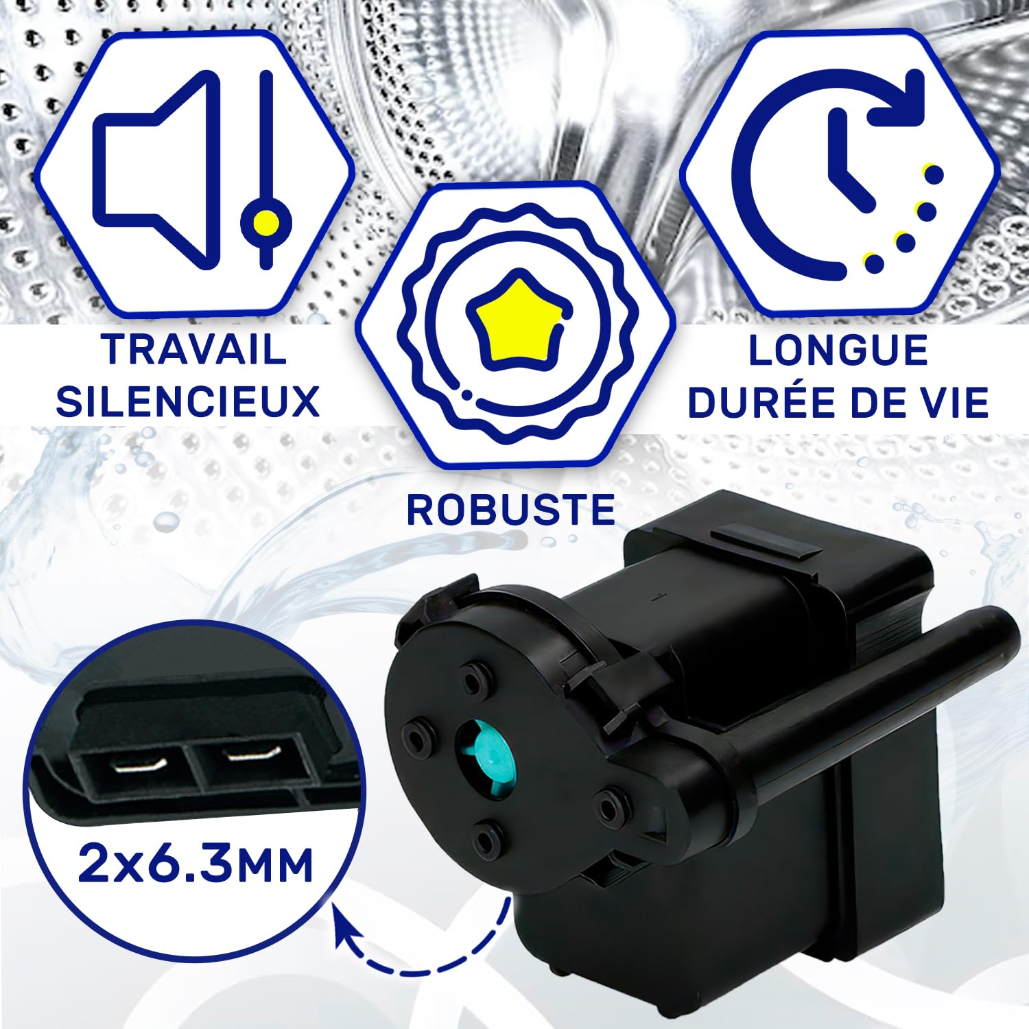 Pompe D'évacuation des Condensats pour Seche Linge 220V-240V 13W avec le Code Original 2962510300 2962510600 pour Beko pour Arcelik B13-6C pour HANYU - Garantie de 10 Ans - MONTERAL