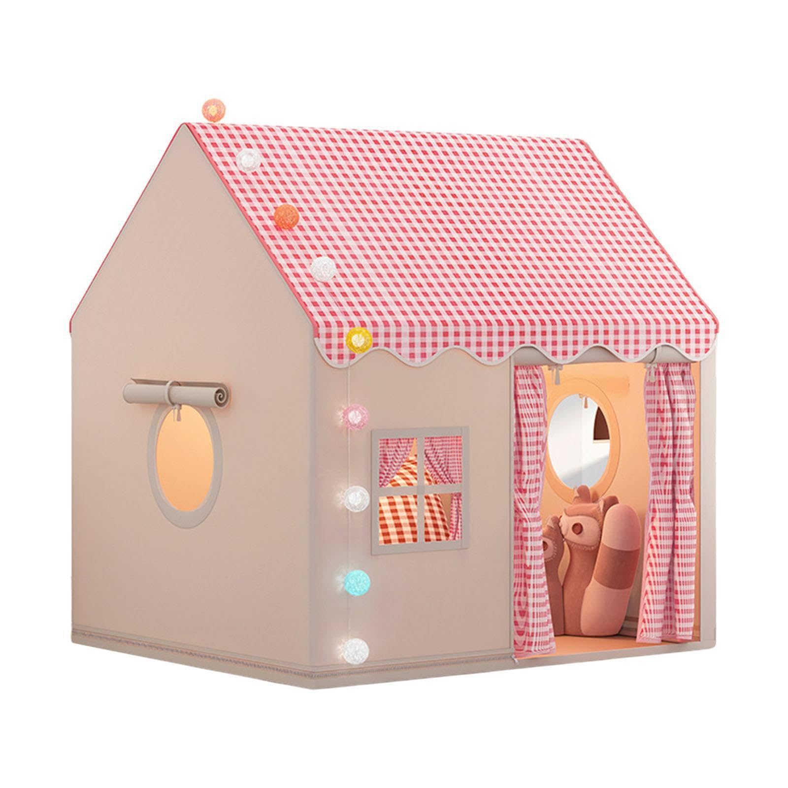 Tenda da gioco per bambini, facile da installare, castello da principessa, struttura robusta, stimola l'immaginazione, gioco di ruolo per bambini, di, Rosso, 120x105x128cm