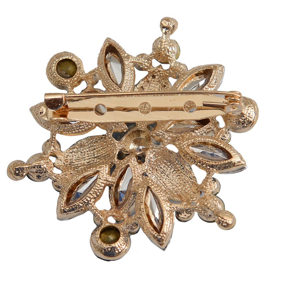 Freshwater Pearl Brooch Pin Silver Tone