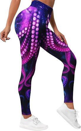 PAGYMO Printed Leggings for Women Crazy High Waisted Workout Yoga Pants